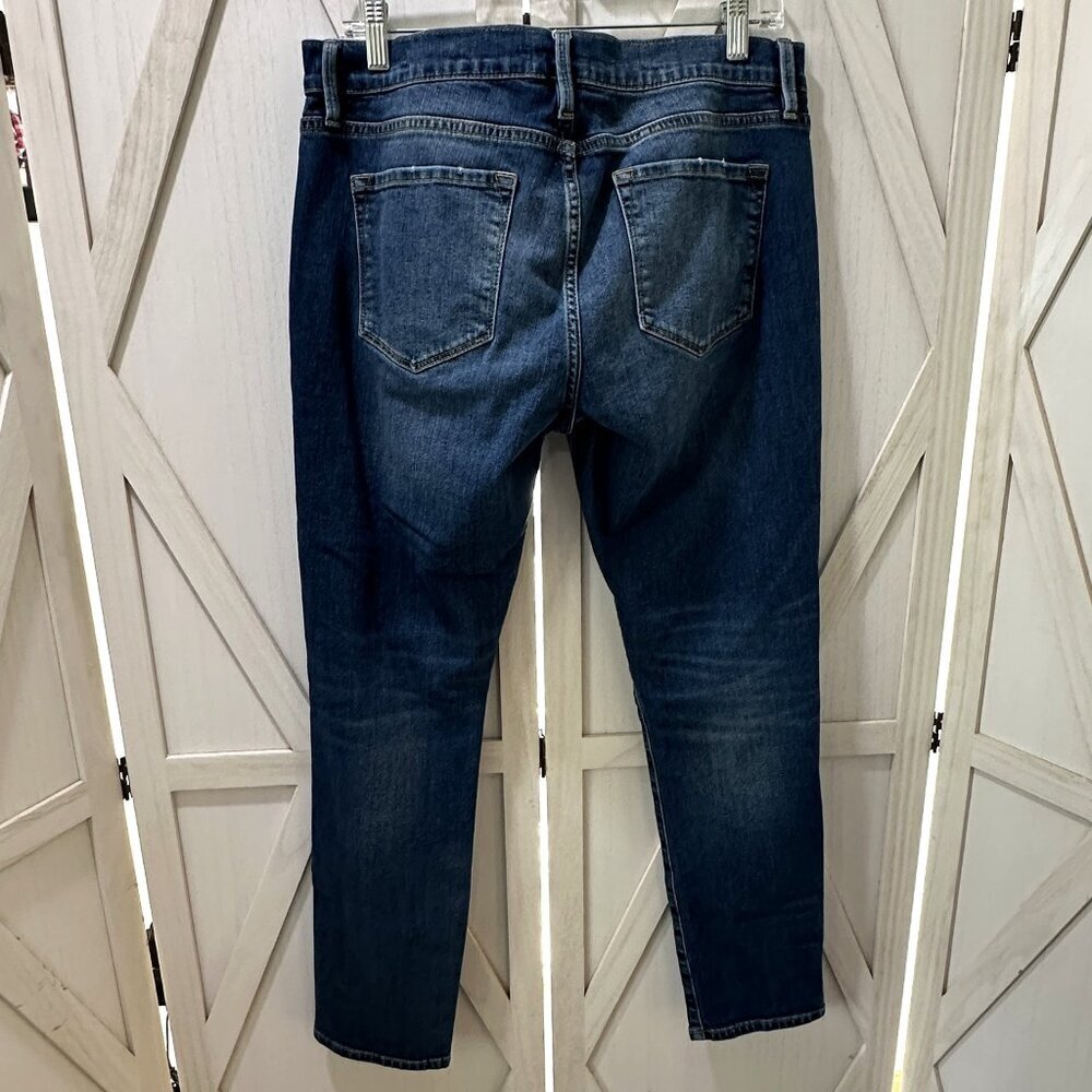 Frame Le Garcon Eaton Distressed Straight Leg Jeans - Picture 4 of 10